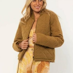 NWT Amuse Society Alondra Quilted Bomber Jacket Size Medium